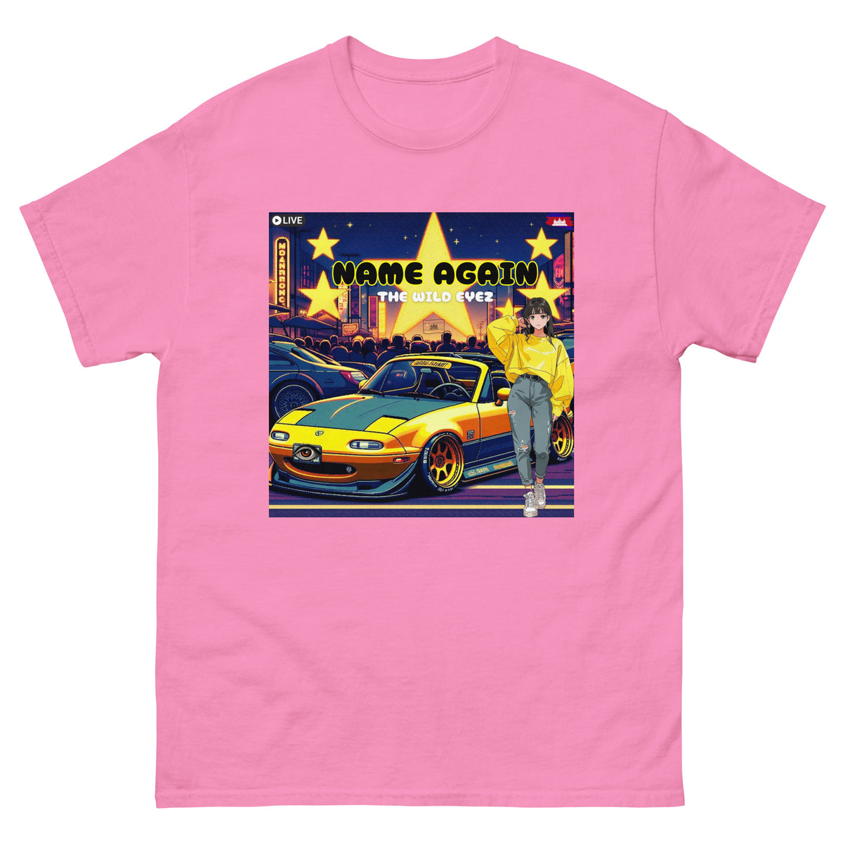 THE WILD EYEZ NAME AGAIN ALBUM COVER T-SHIRT