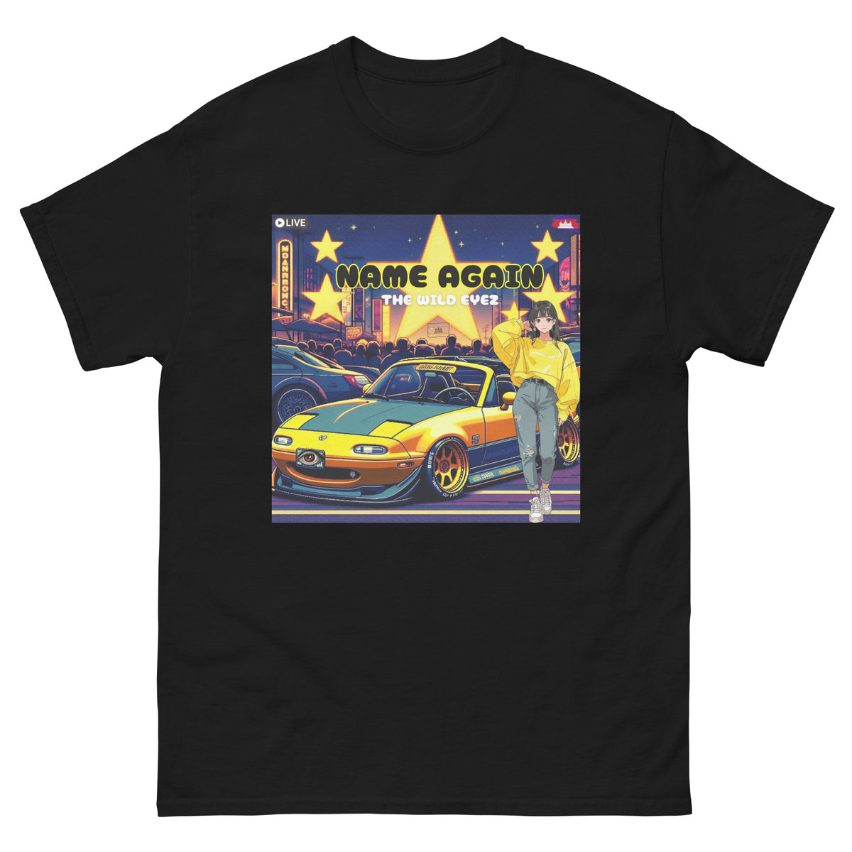 THE WILD EYEZ NAME AGAIN ALBUM COVER T-SHIRT