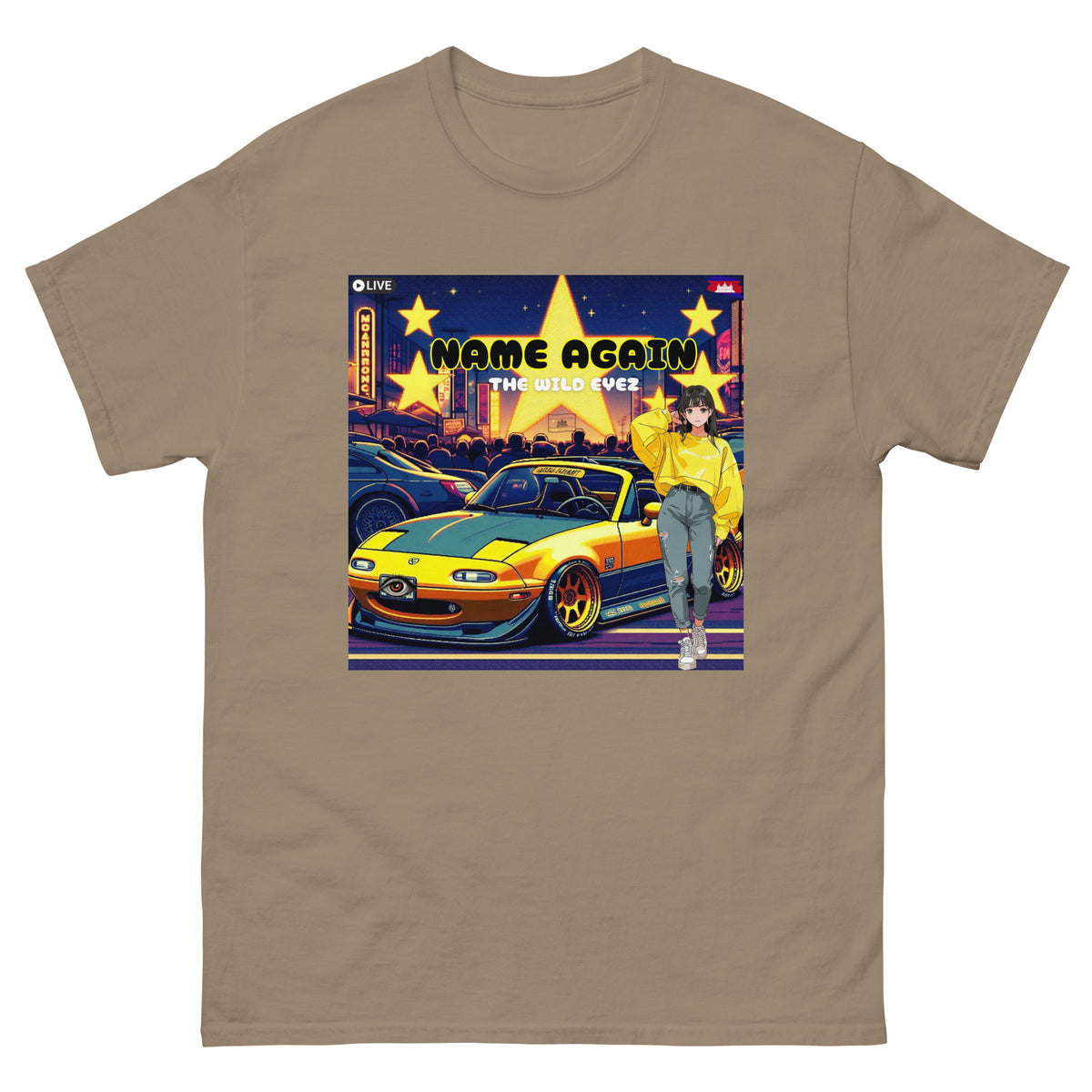 THE WILD EYEZ NAME AGAIN ALBUM COVER T-SHIRT