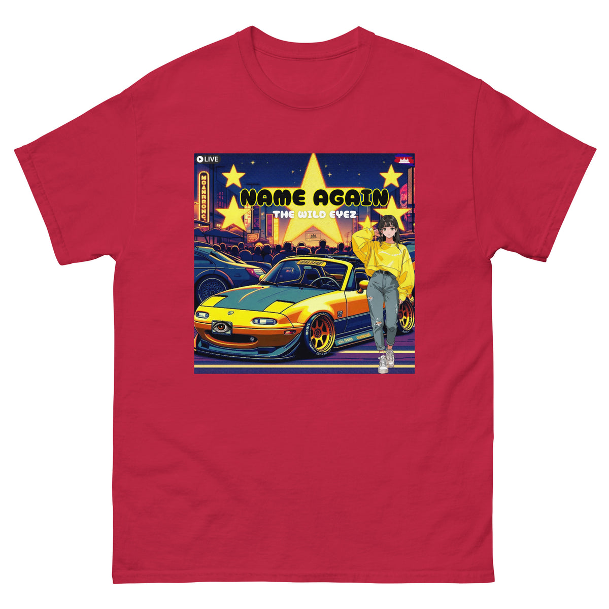 THE WILD EYEZ NAME AGAIN ALBUM COVER T-SHIRT