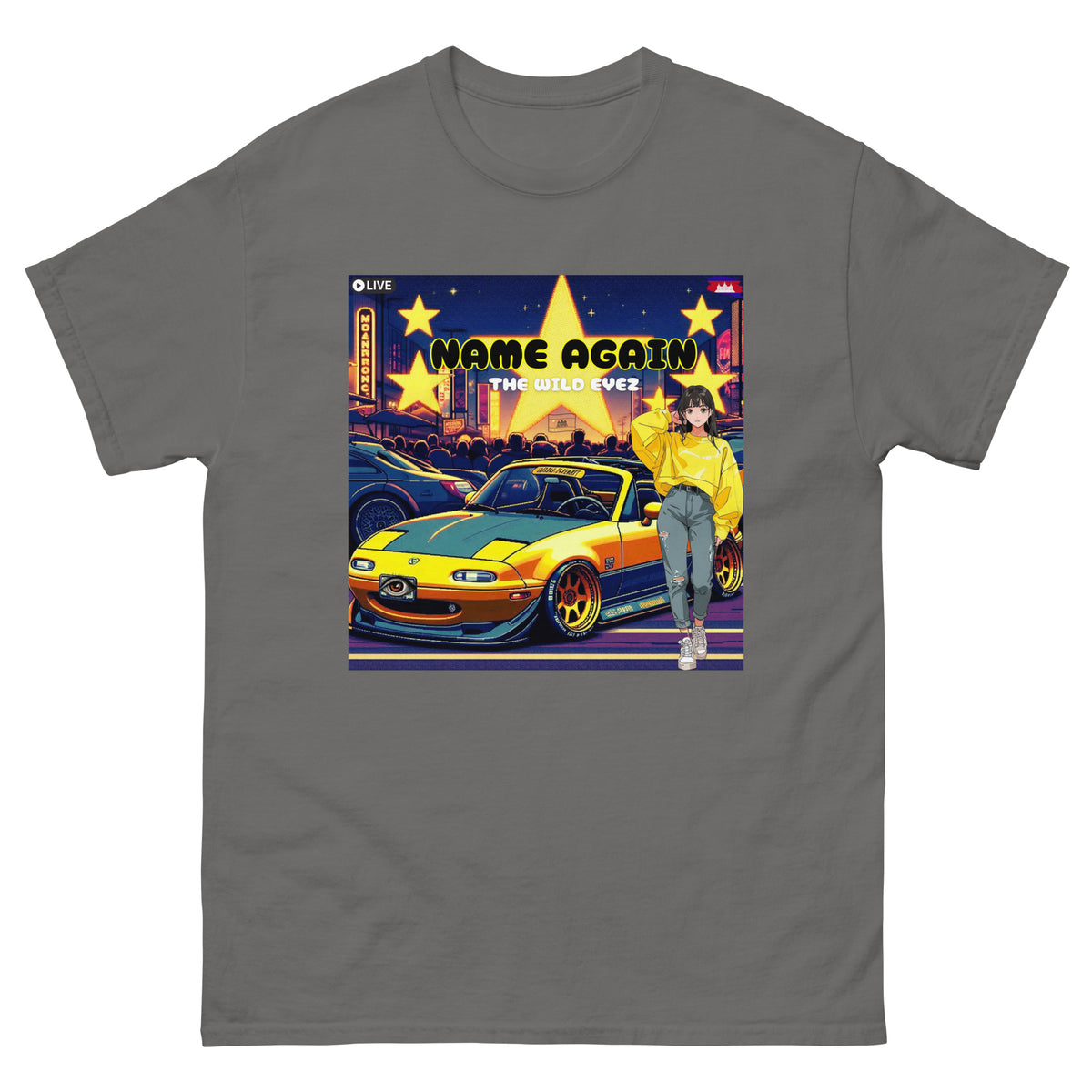 THE WILD EYEZ NAME AGAIN ALBUM COVER T-SHIRT