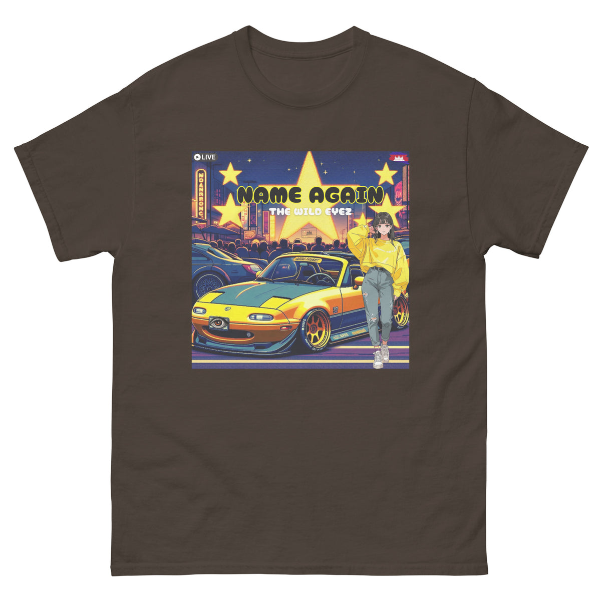 THE WILD EYEZ NAME AGAIN ALBUM COVER T-SHIRT