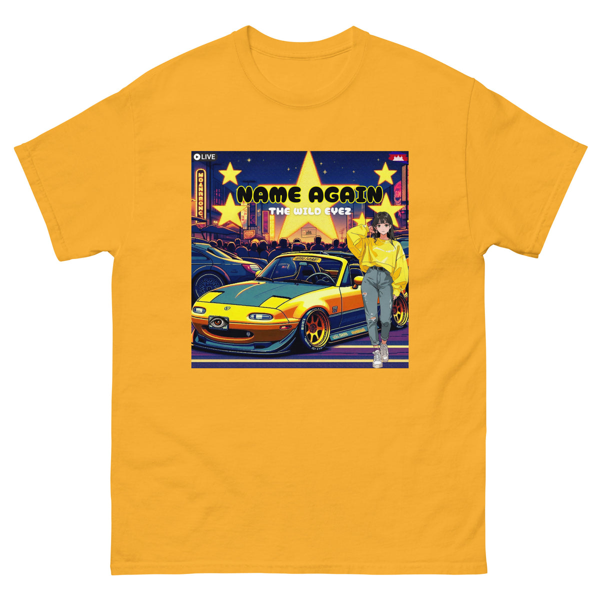 THE WILD EYEZ NAME AGAIN ALBUM COVER T-SHIRT