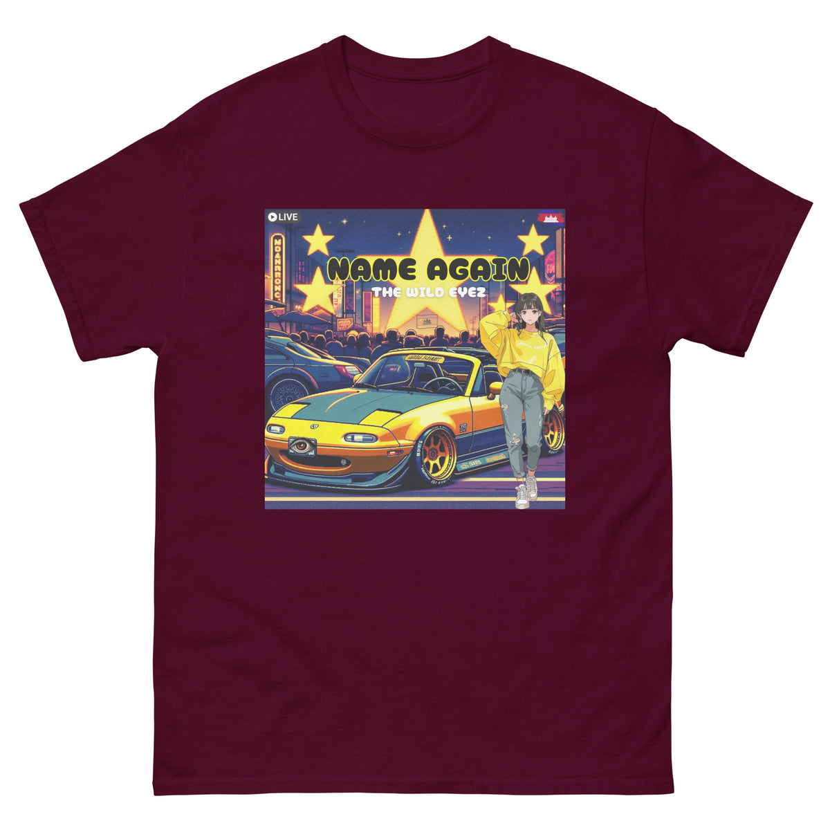 THE WILD EYEZ NAME AGAIN ALBUM COVER T-SHIRT