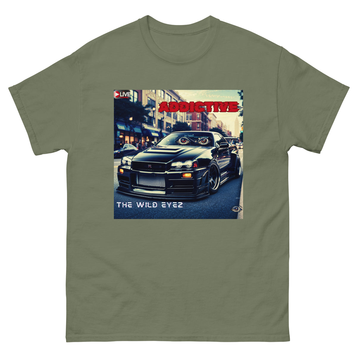 THE WILD EYEZ ADDICTIVE ALBUM COVER T-SHIRT
