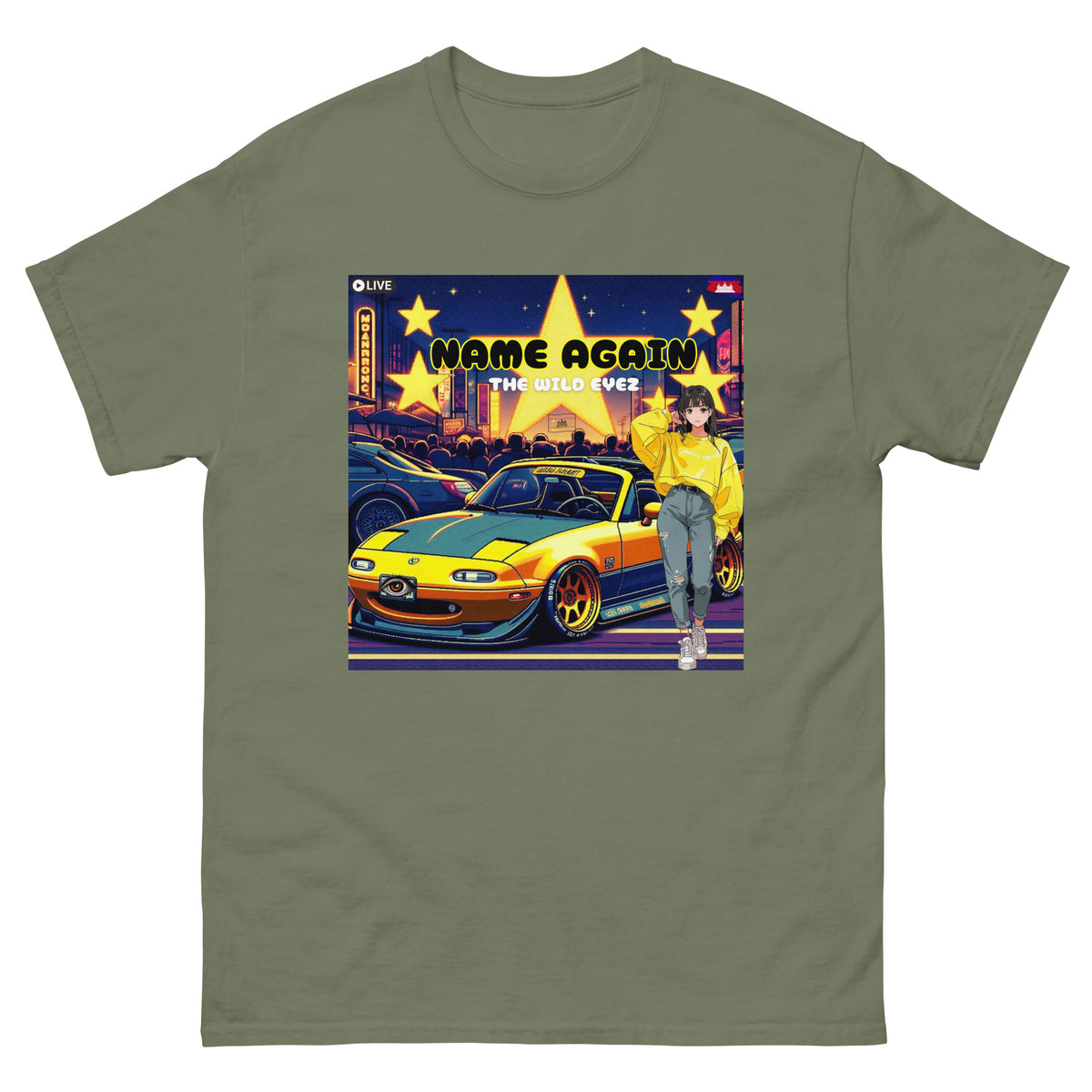 THE WILD EYEZ NAME AGAIN ALBUM COVER T-SHIRT
