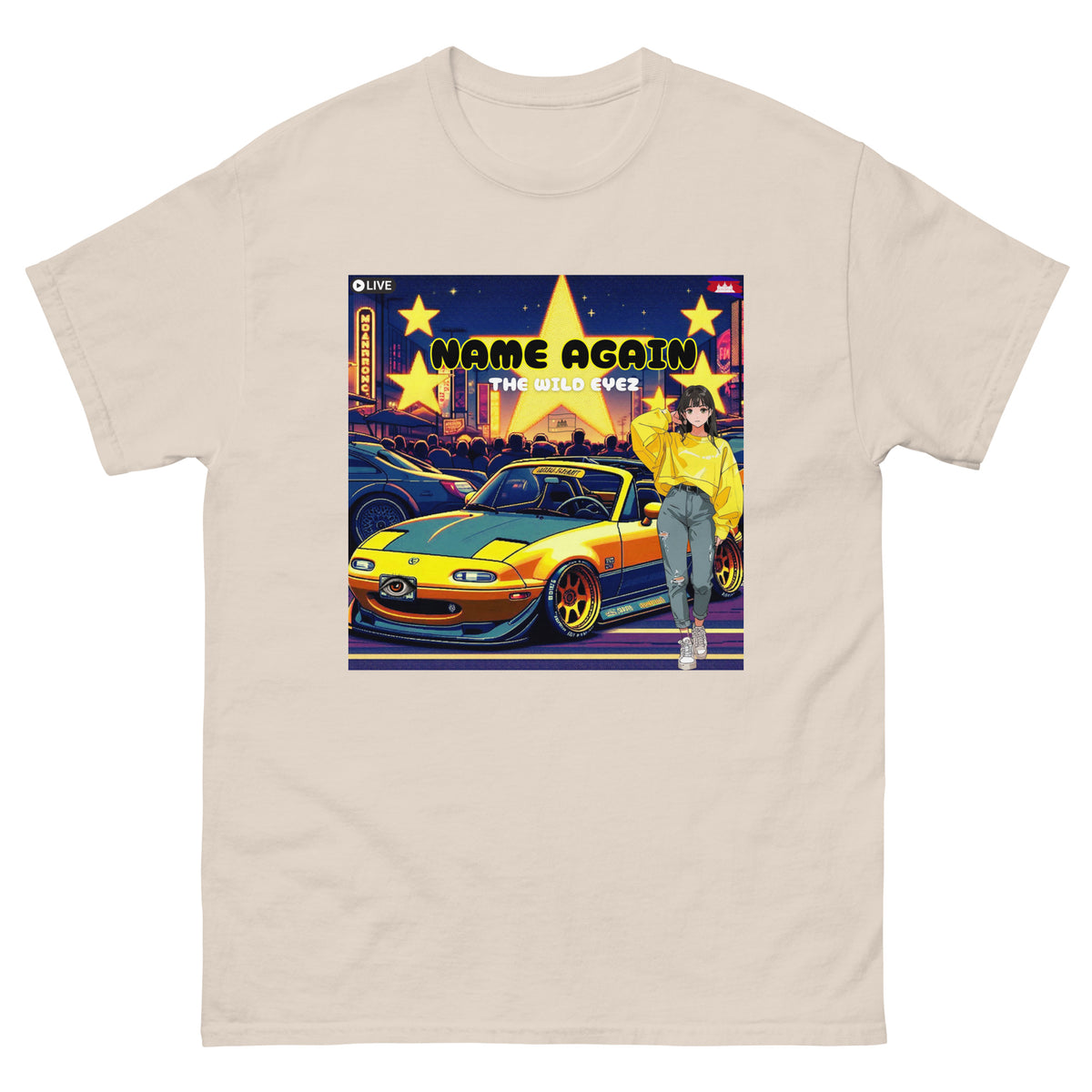 THE WILD EYEZ NAME AGAIN ALBUM COVER T-SHIRT