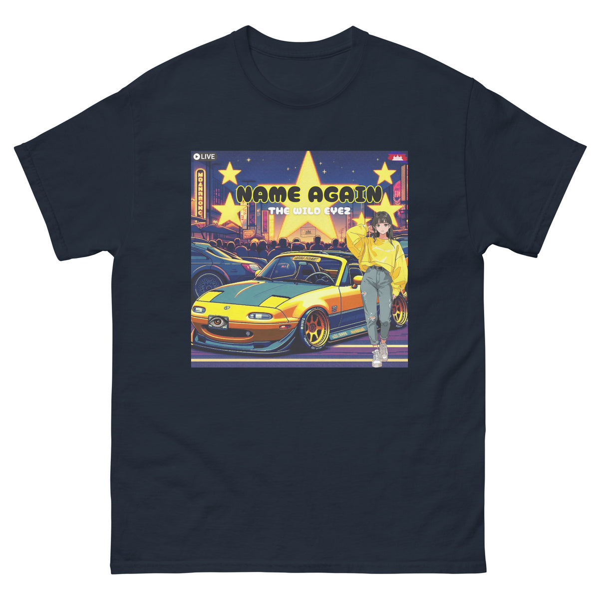 THE WILD EYEZ NAME AGAIN ALBUM COVER T-SHIRT