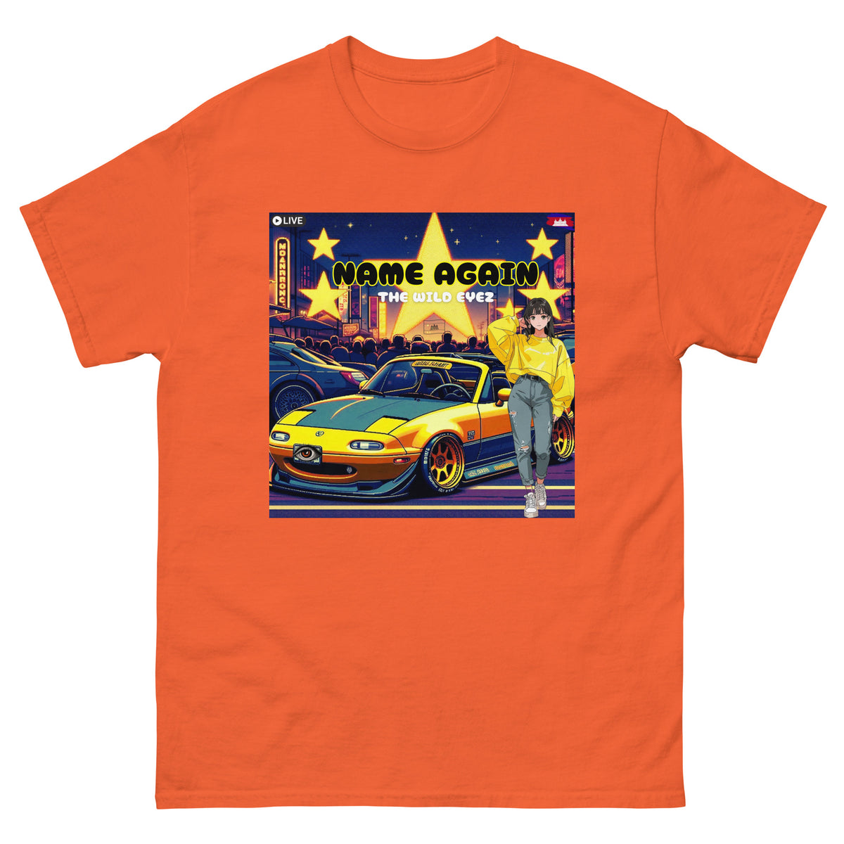 THE WILD EYEZ NAME AGAIN ALBUM COVER T-SHIRT