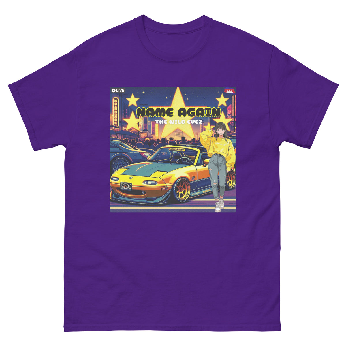 THE WILD EYEZ NAME AGAIN ALBUM COVER T-SHIRT