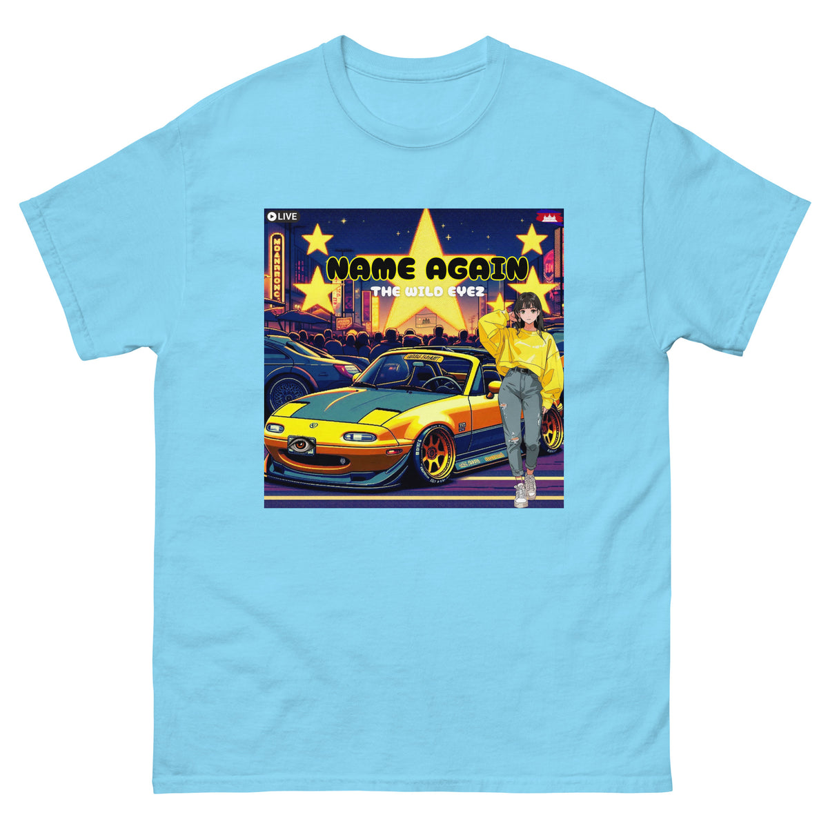 THE WILD EYEZ NAME AGAIN ALBUM COVER T-SHIRT