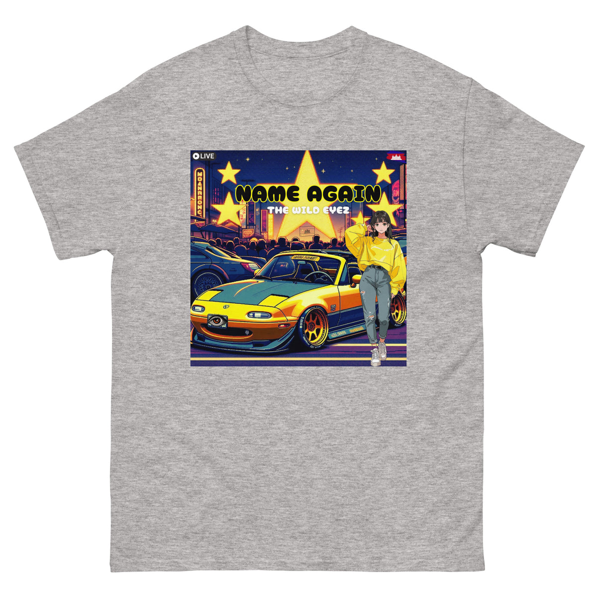 THE WILD EYEZ NAME AGAIN ALBUM COVER T-SHIRT