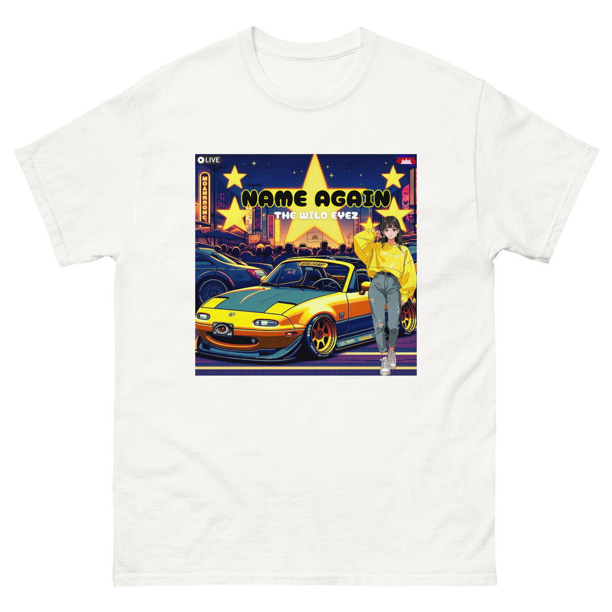 THE WILD EYEZ NAME AGAIN ALBUM COVER T-SHIRT